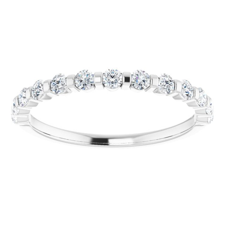 Platinum 3/8 CTW Natural Diamond Anniversary Band