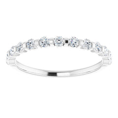 Platinum 3/8 CTW Natural Diamond Anniversary Band