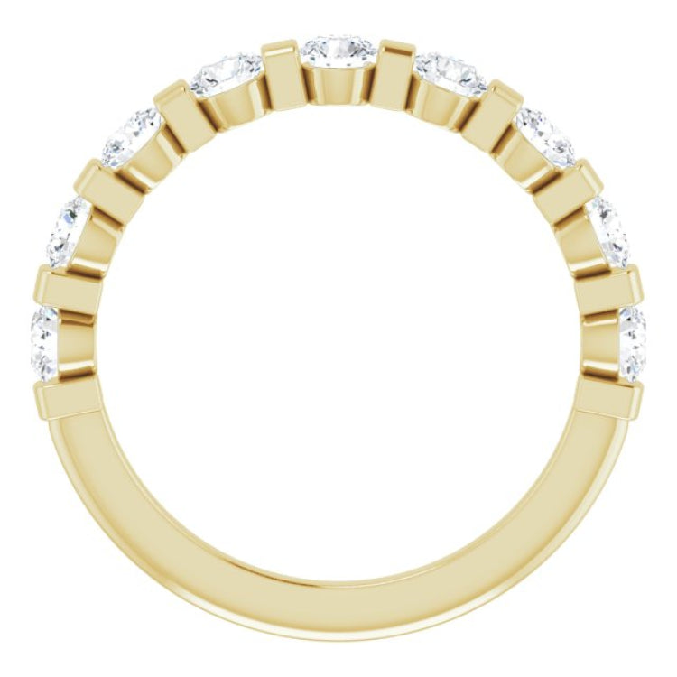 14K Yellow 9/10 CTW Natural Diamond Anniversary Band