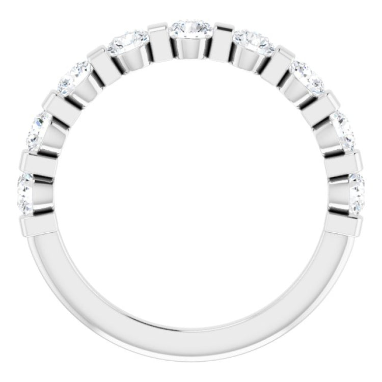 Platinum 9/10 CTW Natural Diamond Anniversary Band