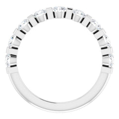Platinum 9/10 CTW Natural Diamond Anniversary Band