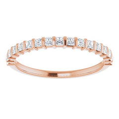 14K Rose 3/8 CTW Natural Diamond Anniversary Band