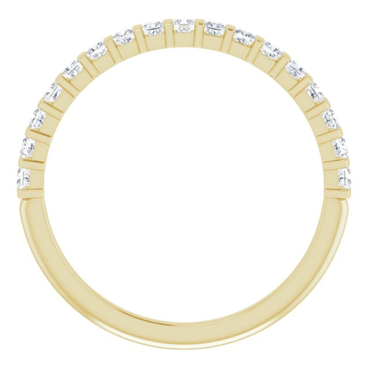 14K Yellow 3/8 CTW Natural Diamond Anniversary Band