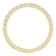 14K Yellow 3/8 CTW Natural Diamond Anniversary Band