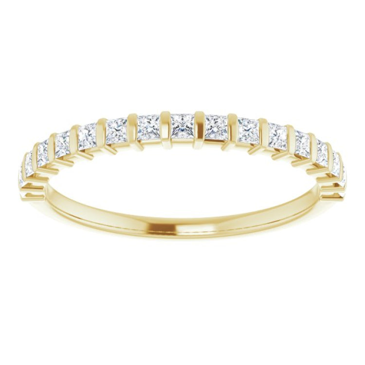 14K Yellow 3/8 CTW Natural Diamond Anniversary Band