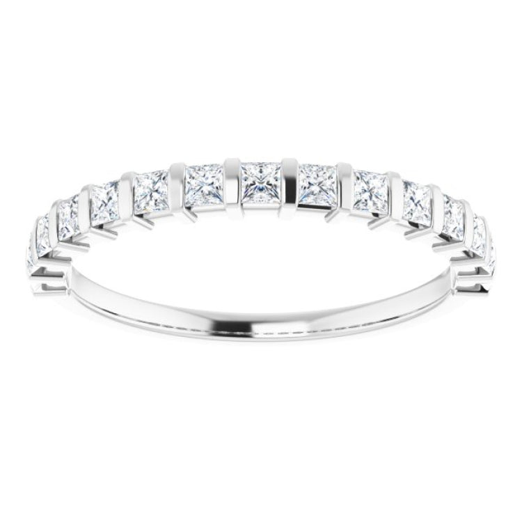 14K White 1/2 CTW Natural Diamond Anniversary Band