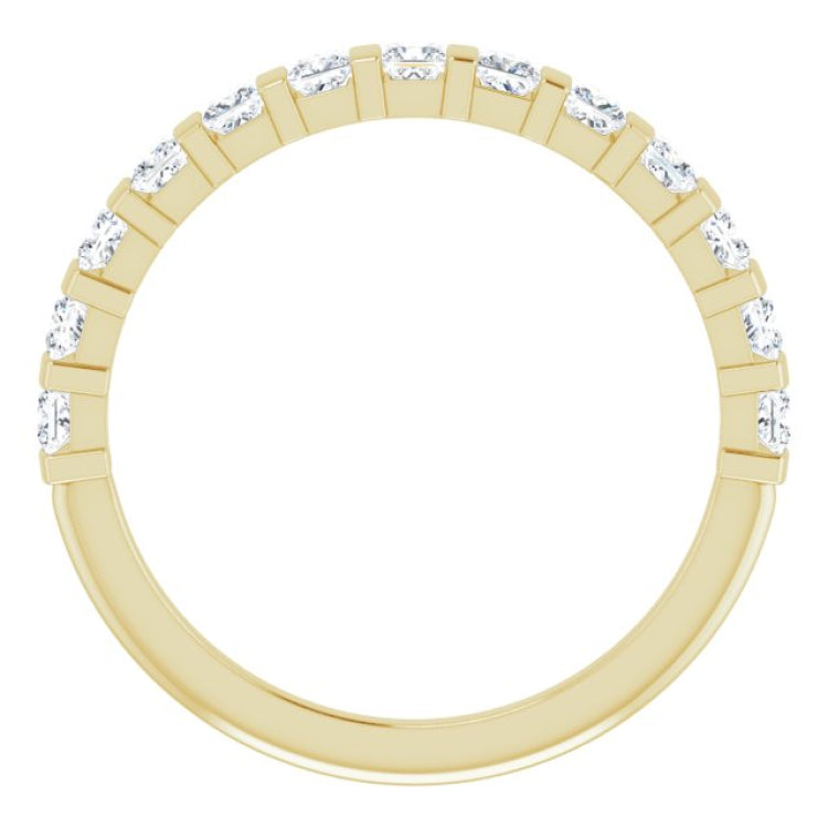 14K Yellow 5/8 CTW Natural Diamond Anniversary Band
