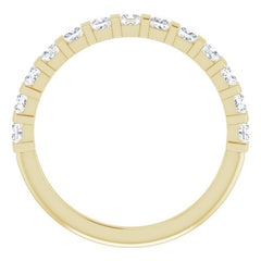 14K Yellow 5/8 CTW Natural Diamond Anniversary Band