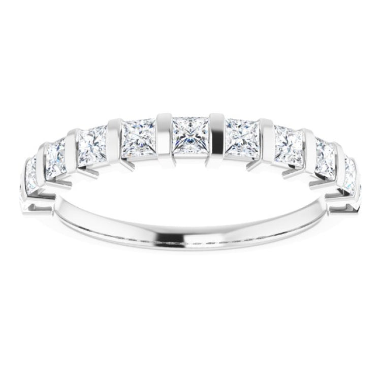14K White 3/4 CTW Natural Diamond Anniversary Band