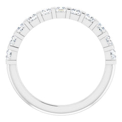 Platinum 3/4 CTW Natural Diamond Anniversary Band