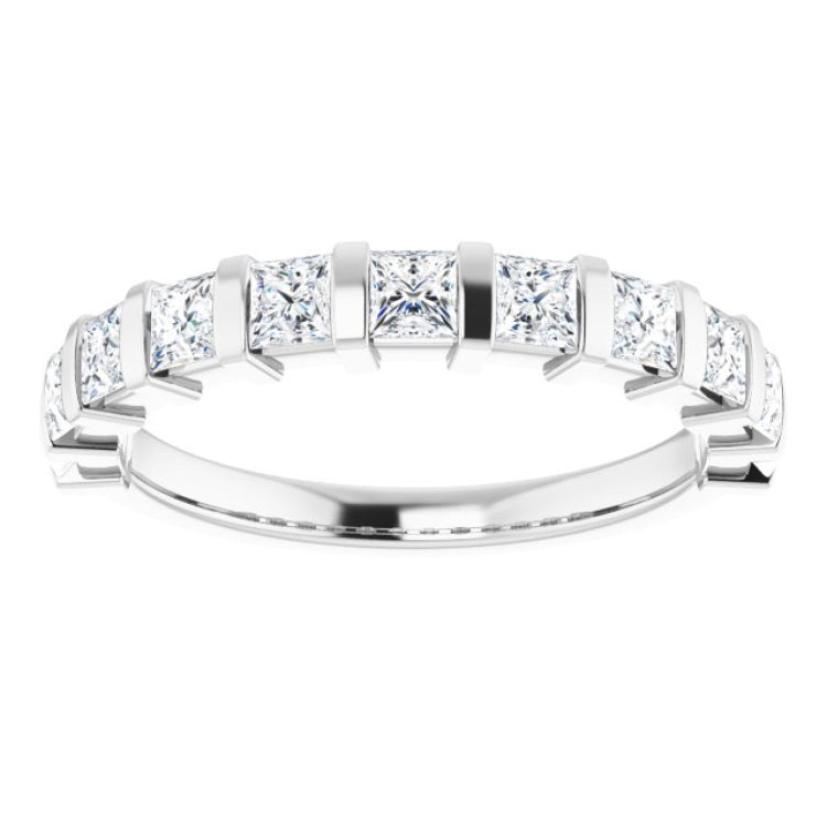 14K White 1 CTW Natural Diamond Anniversary Band