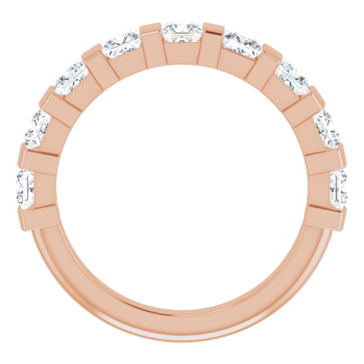 14K Rose 1 3/8 CTW Natural Diamond Anniversary Band