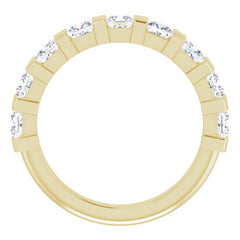 14K Yellow 1 3/8 CTW Natural Diamond Anniversary Band