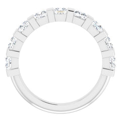 Platinum 1 3/8 CTW Natural Diamond Anniversary Band