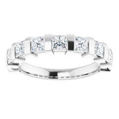Platinum 1 3/8 CTW Natural Diamond Anniversary Band