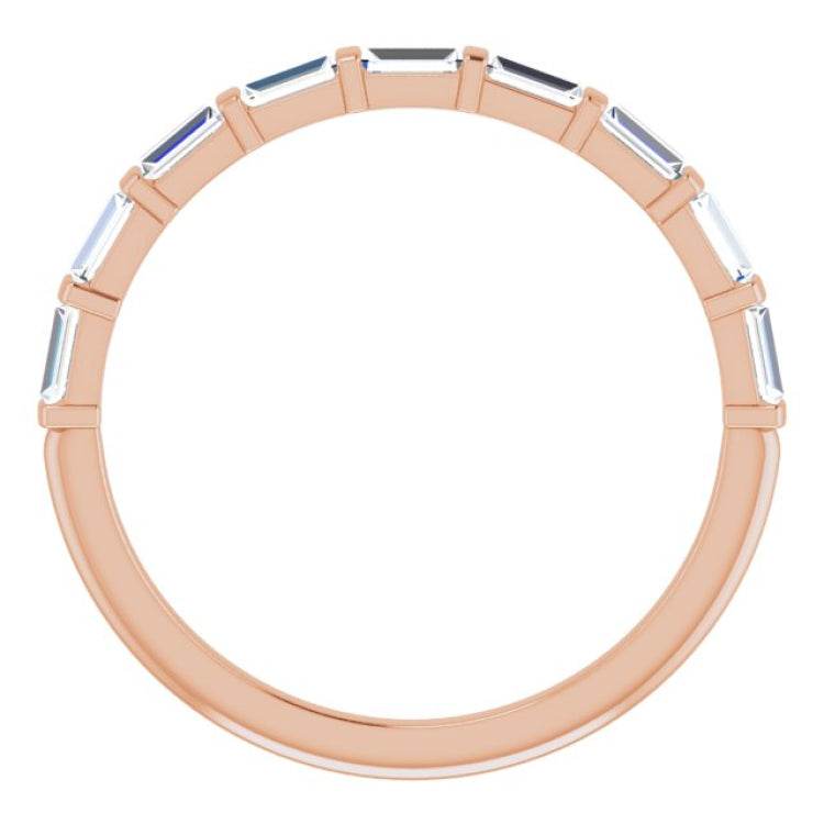 14K Rose 3/8 CTW Natural Diamond Anniversary Band