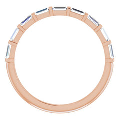 14K Rose 3/8 CTW Natural Diamond Anniversary Band