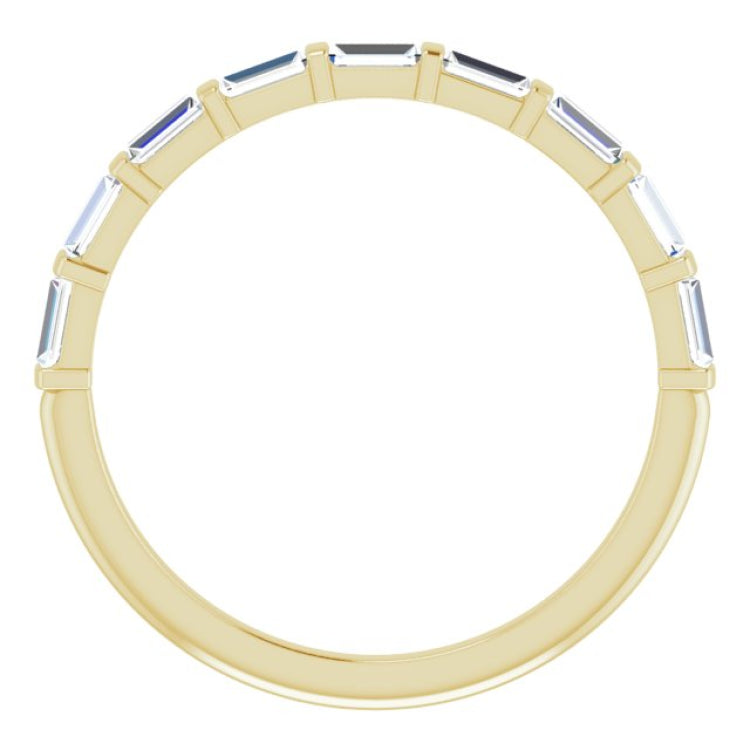 14K Yellow 3/8 CTW Natural Diamond Anniversary Band