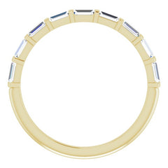 14K Yellow 3/8 CTW Natural Diamond Anniversary Band