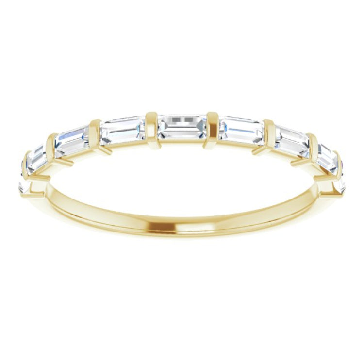 14K Yellow 3/8 CTW Natural Diamond Anniversary Band