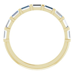 14K Yellow 5/8 CTW Natural Diamond Anniversary Band