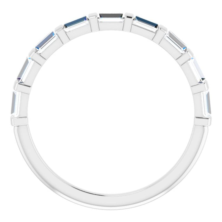 Platinum 5/8 CTW Natural Diamond Anniversary Band