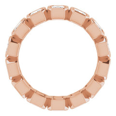 14K Rose 2 1/4 CTW Natural Diamond Eternity Band Size 7