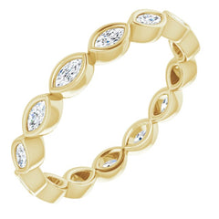 14K Yellow 1/2 CTW Natural Diamond Eternity Band Size 7