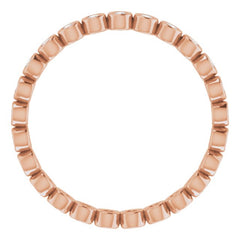 14K Rose 1/3 CTW Natural Diamond Eternity Band Size 7