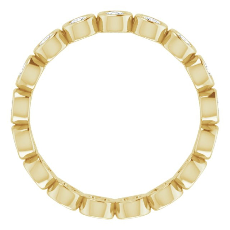 14K Yellow 1 CTW Natural Diamond Eternity Band Size 7