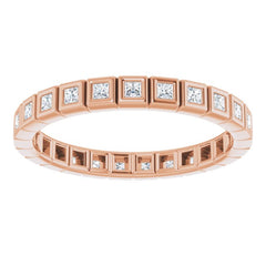 14K Rose 1/3 CTW Natural Diamond Eternity Band Size 7