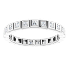 14K White 1/3 CTW Natural Diamond Eternity Band Size 7