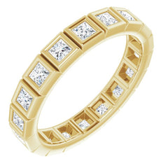 14K Yellow 1 1/5 CTW Natural Diamond Eternity Band Size 7