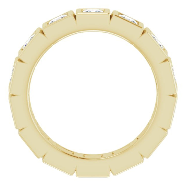 14K Yellow 1 1/2 CTW Natural Diamond Eternity Band Size 7