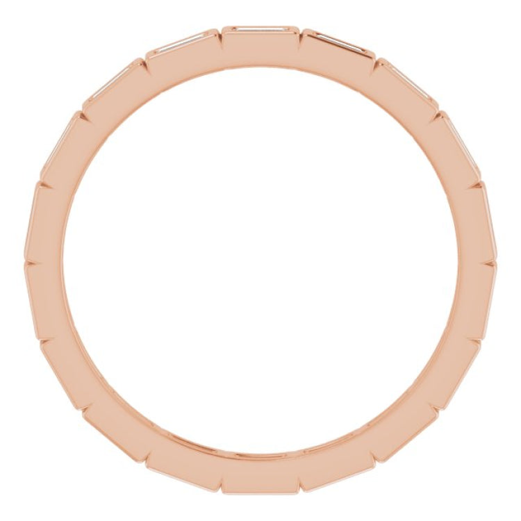 14K Rose 1/3 CTW Natural Diamond Eternity Band Size 7