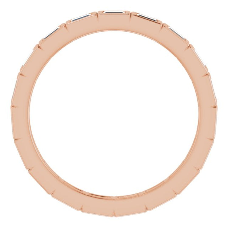 14K Rose 1/3 CTW Natural Diamond Eternity Band Size 7