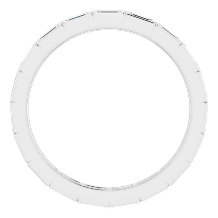 14K White 1/3 CTW Natural Diamond Eternity Band Size 7