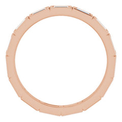 14K Rose 1/2 CTW Natural Diamond Eternity Band Size 7