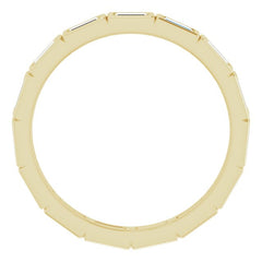 14K Yellow 1/2 CTW Natural Diamond Eternity Band Size 7