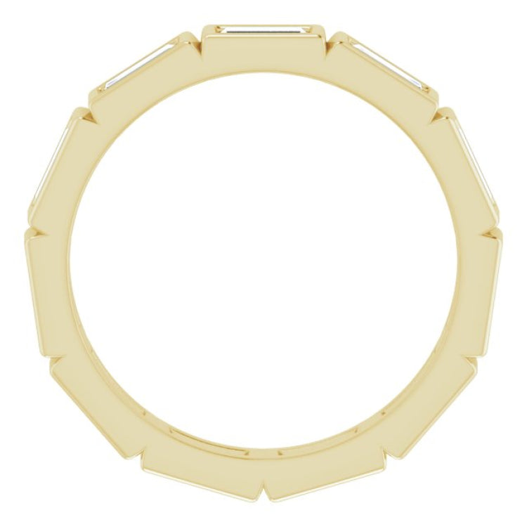 14K Yellow 1 3/8 CTW Natural Diamond Eternity Band Size 7