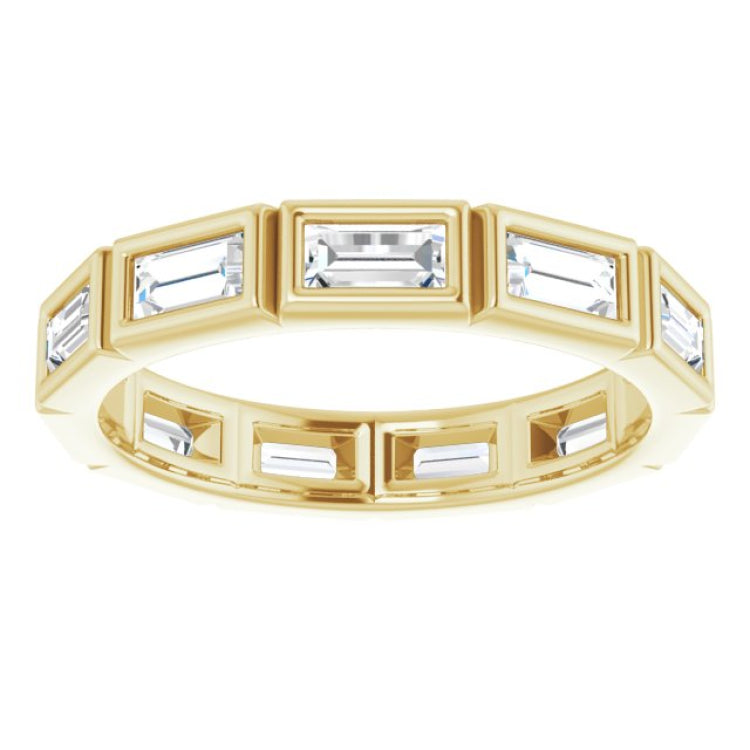 14K Yellow 1 3/8 CTW Natural Diamond Eternity Band Size 7