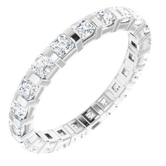 14K White 1 1/5 CTW Natural Diamond Eternity Band Size 7