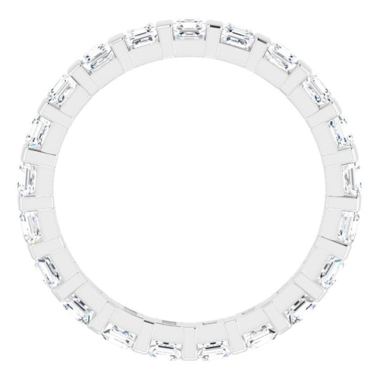 14K White 1 1/5 CTW Natural Diamond Eternity Band Size 7