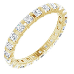 14K Yellow 1 1/5 CTW Natural Diamond Eternity Band Size 7