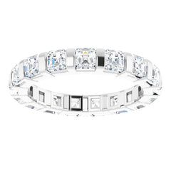 14K White 1 9/10 CTW Natural Diamond Eternity Band Size 7