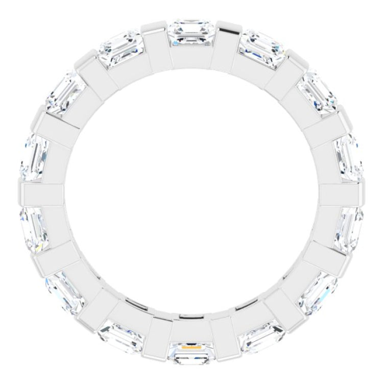 14K White 2 1/2 CTW Natural Diamond Eternity Band Size 7