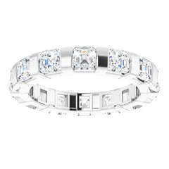 14K White 2 1/2 CTW Natural Diamond Eternity Band Size 7