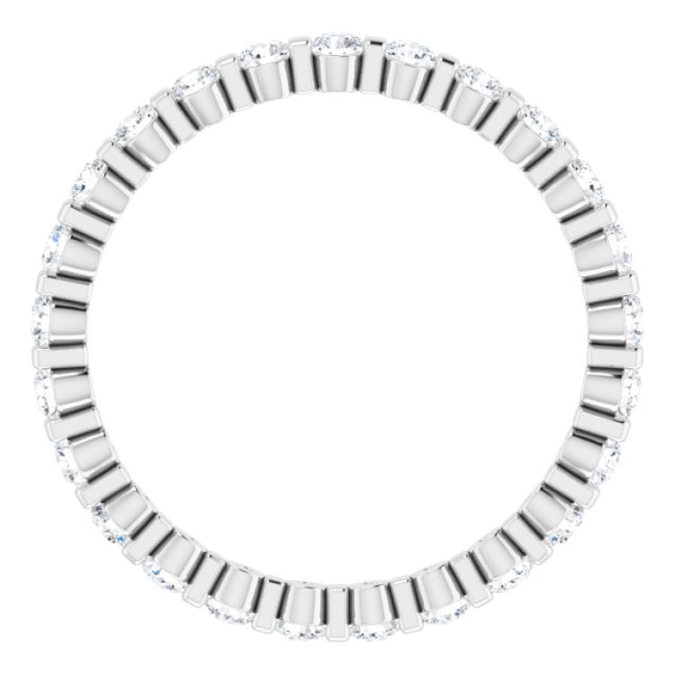 14K White 3/8 CTW Natural Diamond Eternity Band Size 7