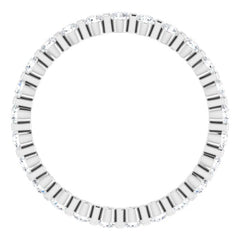 14K White 1/2 CTW Natural Diamond Eternity Band Size 7