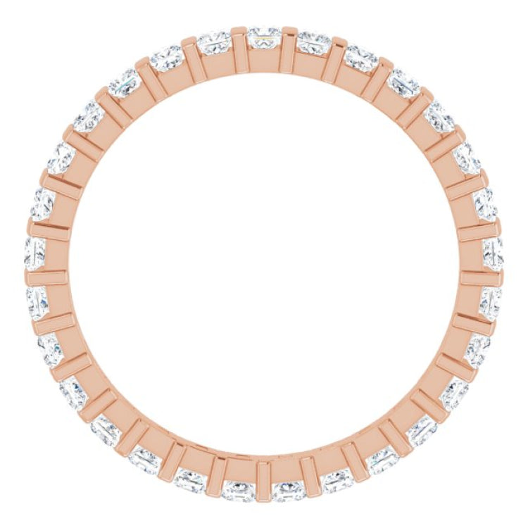 14K Rose 3/4 CTW Natural Diamond Eternity Band Size 7